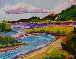 Lebendige Flusslandschaft