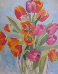 Lebendige Frühlings-Tulpen
