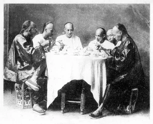 Essenszeit, Hongkong, China, ca. 1900er