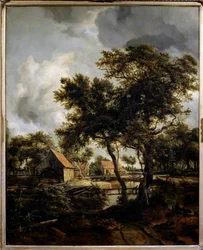 Die Wassermühle, flämische Schule, 17. Jahrhundert, 0,8 x 0,66 m, Paris, Musée du Louvre.