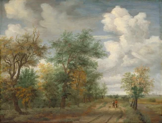 Waldlandschaft mit Figuren