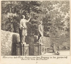 Statuen von Merkur und Flora, Gärten von Dukedi Sora, Frascati