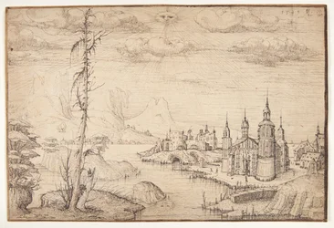 Landschaft mit einer Stadt