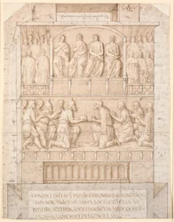 Der Sockel des Obelisken von Tuthmosis III in Konstantinopel