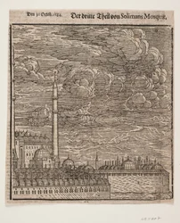 Die Süleymaniye-Moschee, von Nordosten gesehen. Rechte Hälfte