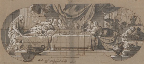 Fest im Haus von Simon, 1699 oder früher