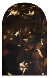 Die Hochzeit der Jungfrau Gemälde von Melchiorre Gherardini genannt il Ceranino (1607-1668) 1629-1632 Private Sammlung