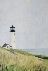 Leuchtturm auf Grasdünen