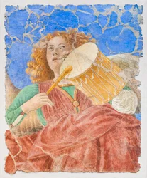 Musizierende Engel, ca. 1480 (restauriertes Fresko)