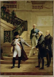Napoleon auf der Treppe des Staatsrats