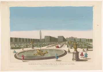 Ansicht des Brunnens im Garten des Palais Schwarzenberg in der Nähe von Wien