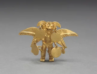 Geflügelter Figurenanhänger, ca. 1000-1550