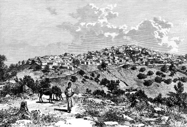 Ein Kabyle-Dorf, Nordafrika, 1895