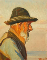 Ein Fischer aus Skagen im Sonnenlicht