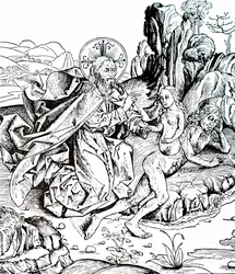Die Erschaffung von Adam und Eva aus der Nürnberger Chronik