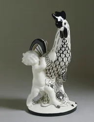 Cherub mit Hahn