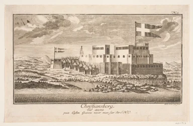 Christiansborg an der Guinea-Küste, von Nordosten gesehen
