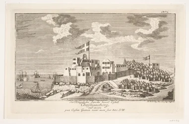 Christiansborg an der Guinea-Küste, von Südwesten gesehen