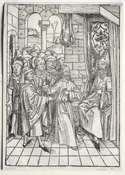 Der Schatzbehalter: Christus vor Kaiphas (verso)
