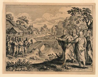 Christus trifft die Beamten der Pharisäer