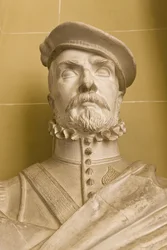 Kopie einer Porträtbüste von Hernan Cortes (Gips)