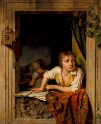 Malerei und Musik (Porträt des Künstlersohns), 1800
