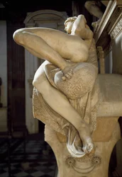 Allegorie der Aurora. Grab von Laurent II. de Medici. Marmorskulptur 1531