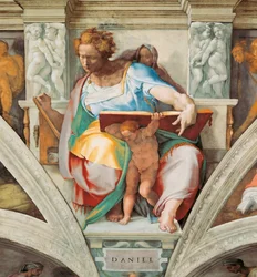 Propheten und Sibyllen: Daniel, Decke der Sixtinischen Kapelle im Vatikan, 1508-1512