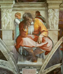 Propheten und Sibyllen: Jeremia, Decke der Sixtinischen Kapelle im Vatikan, 1508-1512