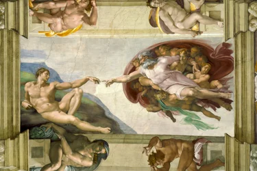 Decke der Sixtinischen Kapelle (1508-12): Die Erschaffung Adams
