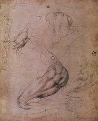 Sixtinische Kapelle Decke (1508-12): Skizzen der Figur von Eva aus der Szene der Erbsünde