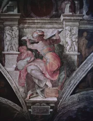 Sixtinische Kapelle: Libysche Sibylle (vor der Restaurierung)