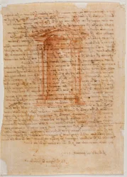 Tabernakel mit Nische, Brief von Michelangelo an Piero Gondi