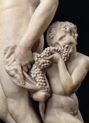 Die Trunkenheit des Bacchus, Detail des Satyrs (Detail)