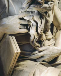 Hände von Moses, Detail vom Grabmal von Julius II., circa 1515