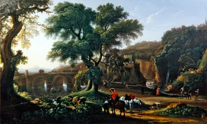 Eine Landschaft mit Figuren