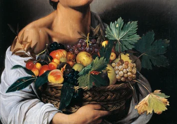 Knabe mit einem Früchtekorb, Detail