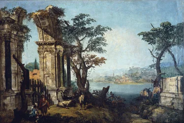 Capriccio mit klassischem Bogen und Ziegen