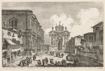 Ansichten von Venedig: Campo S. Rocco, 1741