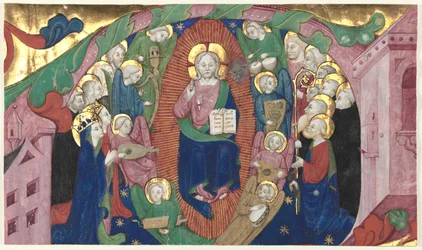 Fragment eines historierten Initials aus einem Chorbuch: Christus in Majestät