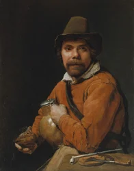 Mann, der einen Krug hält, ca. 1660