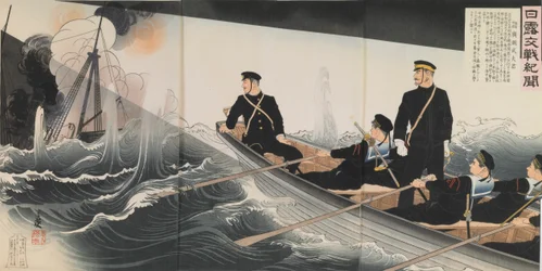 Marinekommandant Hirose Takeo, aus der Serie „Nachrichten vom Russisch-Japanischen Krieg“