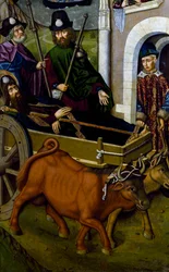 Der Leichnam des heiligen Jakobus kommt in Galicien an, (Detail)