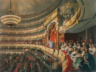 Auditorium des Bolschoi-Theaters, Moskau, Russland, 1856