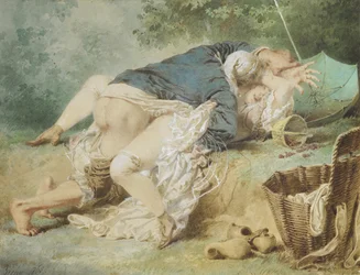Liebende in einem Park, 1865