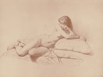 Studie eines liegenden weiblichen Aktes, 1885