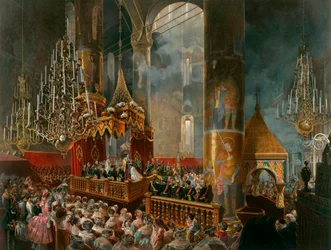 Die Krönung der Zarin Maria Alexandrowna von Russland, Moskau, 1856