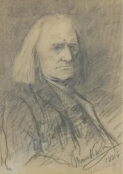Porträt von Franz Liszt 1811-1886, 1886