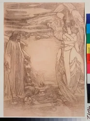Illustration für das Gedicht Prophet von A. Puschkin