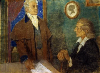 J. W. von Goethe und F. Schiller in Weimar